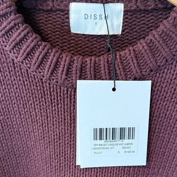 DISSH Roy Walnut oversized longline knit jumper - NEW WITH TAG - Picture 5 of 6
